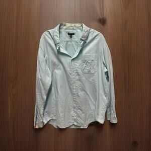 George Men’s Large Button Down Shirt Casual Pockets